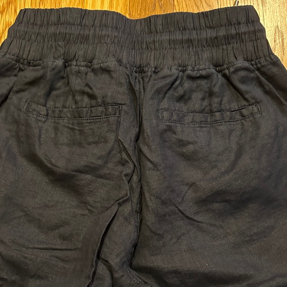 Quince Women's Wide Leg Navy Blue 100% Linen Pants - Picture 9 of 13